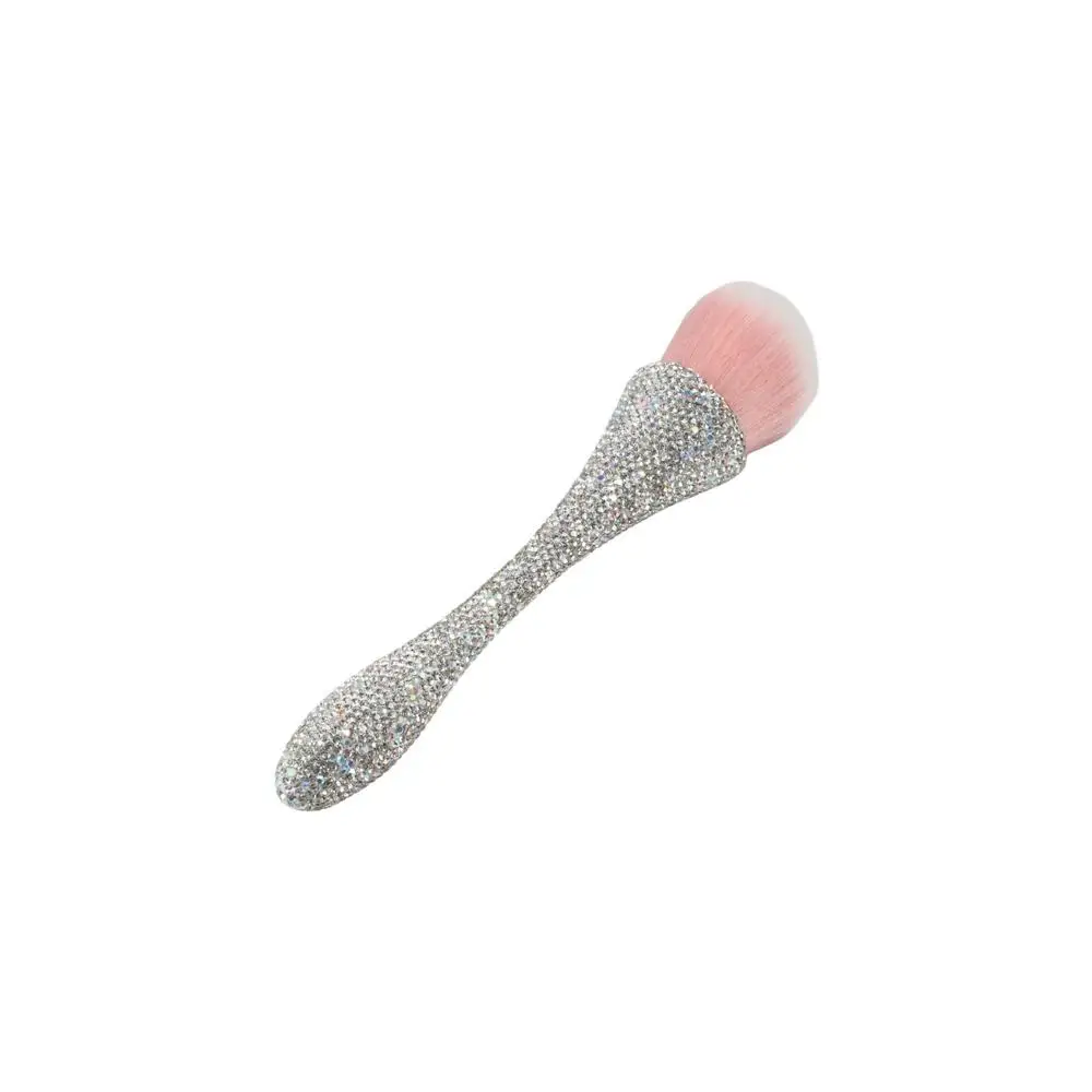 Soft Diamond Handle Makeup Brush Small Waist Nail Dust Remove Nail Art Dust Brush Super Shiny Fluffy Loose Powder Brush Girl