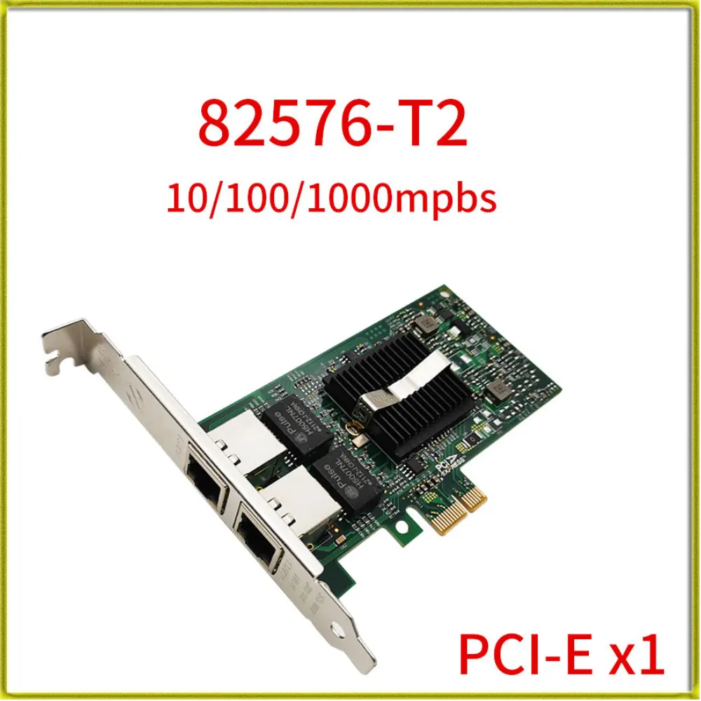 

Server NIC LED Network Controller for INTEL 82576-T2 Gigabit PCI-e Dual Port 82576EB Network Adapter Card Desktop PCI-E X1