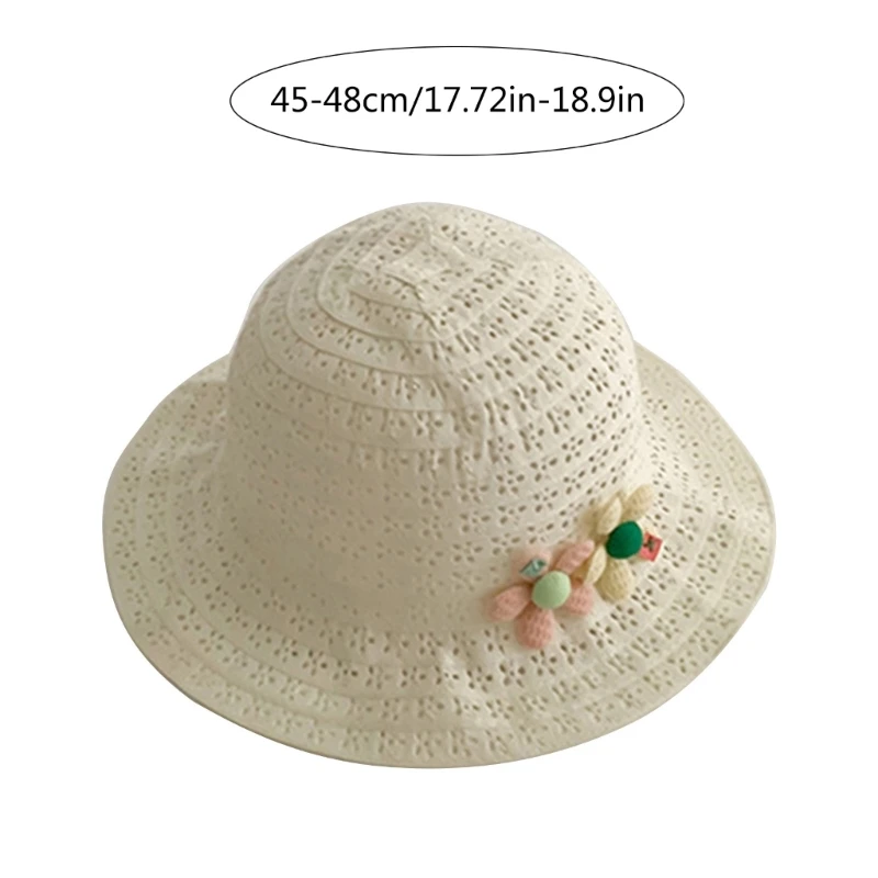 Summer Sunhat Travel Beach Caps Wide Brimmed Girl Bucket Caps for Beach Vacation