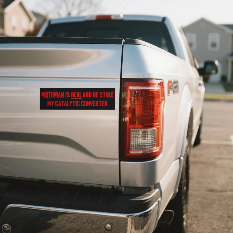 

Забавный палантин Mothman My Catalytic Converter, автомобильная наклейка - водонепроницаемая виниловая наклейка, юмористическая наклейка на бампер для автомобилей и грузовиков