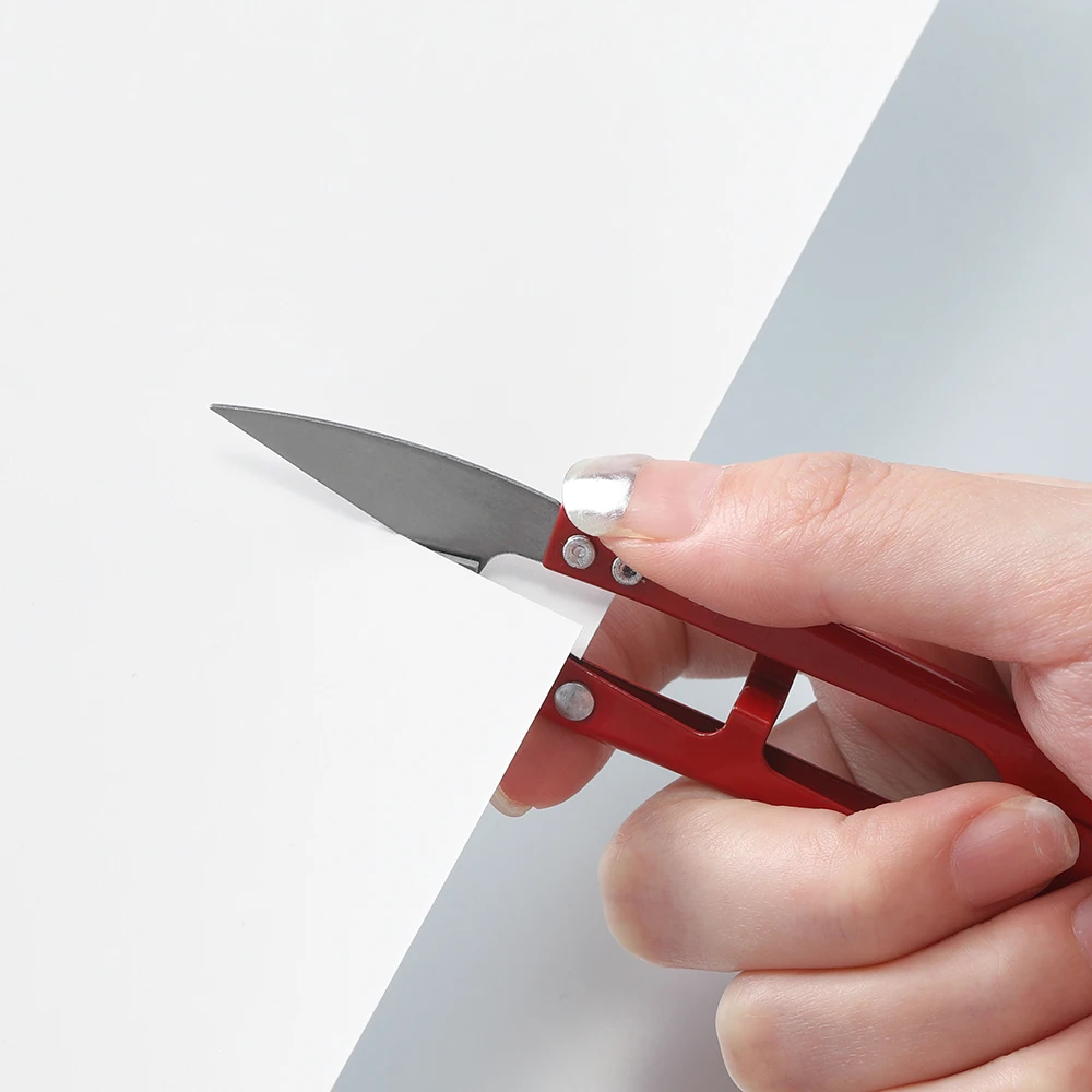 1pc Iron U-Shaped Scissors Portable Random Color Mini Clipper for Trimming Necklaces Bracelets Jewelry Making Tools