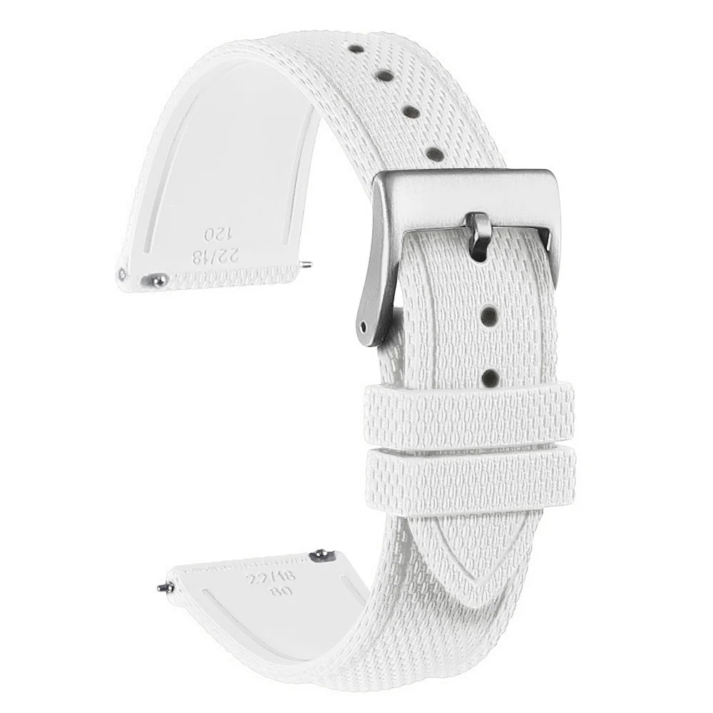 Sailcloth Fkm Watch Strap 19mm 20mm 21mm 22mm Fluororubber Watchband Quick Release Waterproof Sport Watch Band for Men image 3