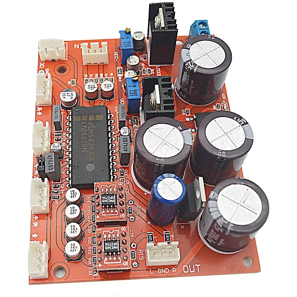 Sunbuck Servo power supply LM4610N tone board potentiometer separation with dual op amp preamplifier board