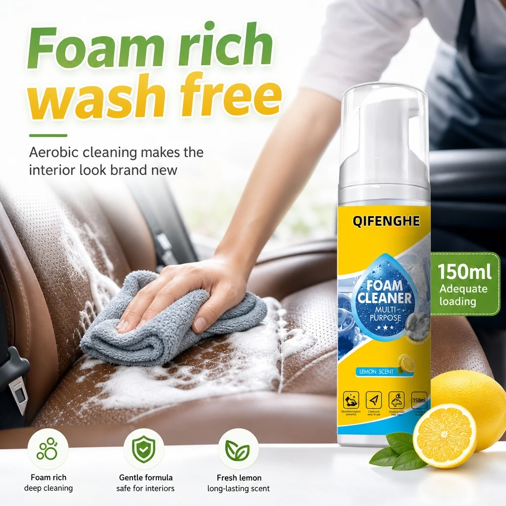 Leather Cleaner Interior - Multi-purpose Rich Foam Cleaner Deep Clean