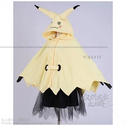 Anime Game Mimikyu Cosplay Cartoon Cloak Dress Costume Suit Lolita Cos Halloween Cloak For Furry Cute Pajamas Adults Kids Cute