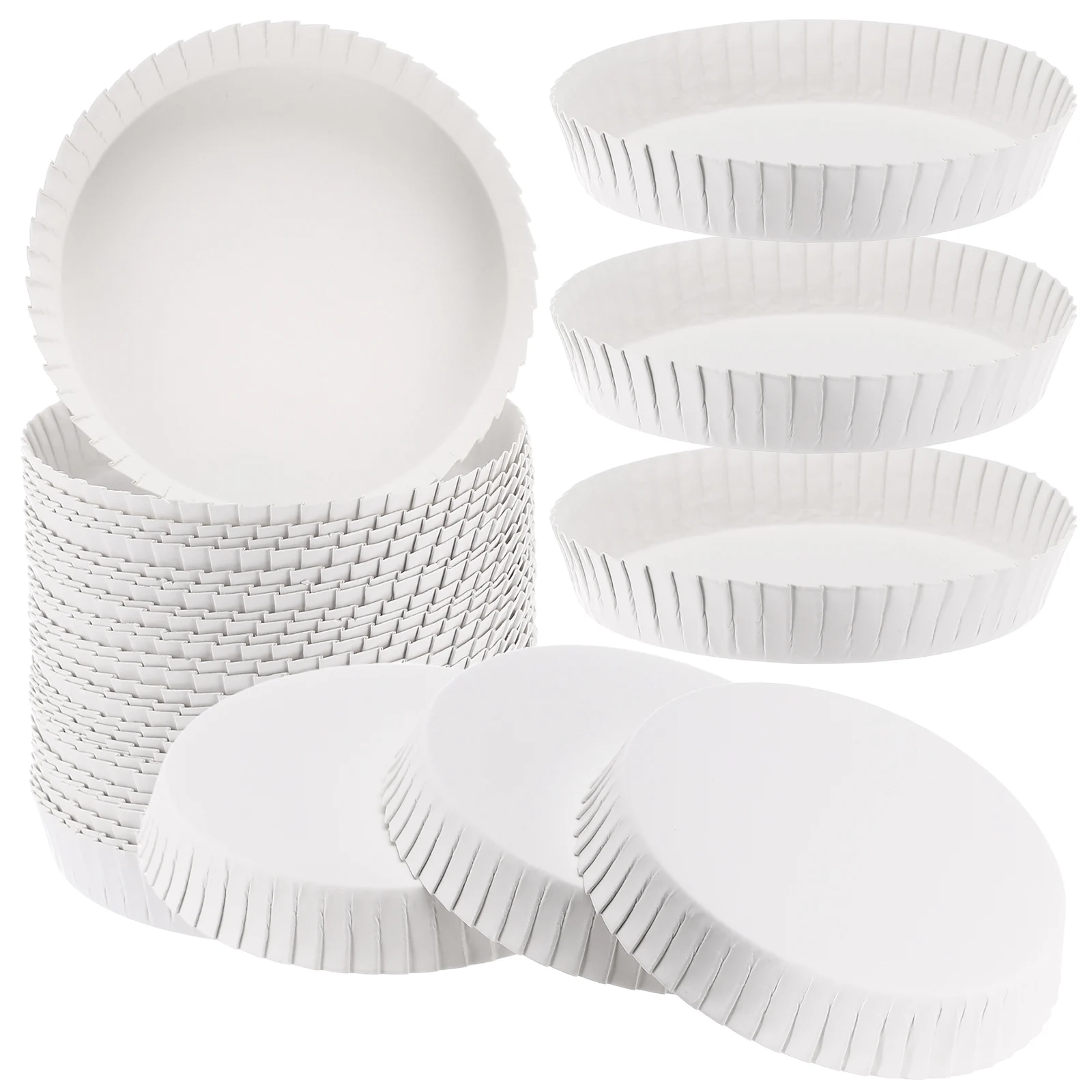 

100pcs Disposable Paper Cup Lids 7 5cm White Dust Proof Drink Covers for Hotels Restaurants Tea Houses Exhibitions Kitchen Bar