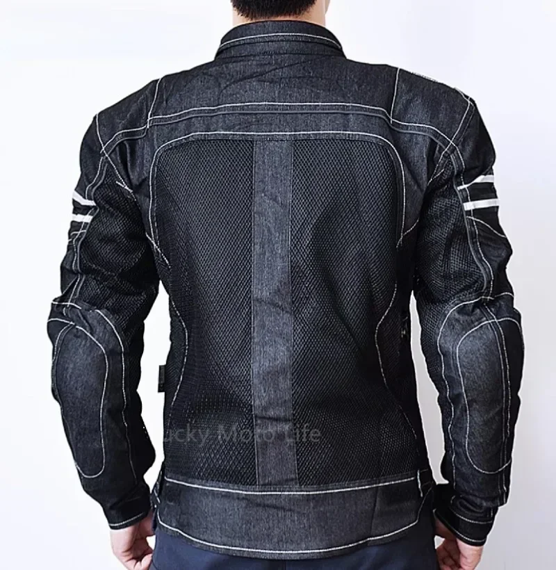 KOMINE JK006 Jacket Spring Breathable Denim Mesh Racing Ride High-performance Drop Resistance Clothing Motorcycle Jacket 11 S2fe7b125dac54eabbb5c044e4175c288t