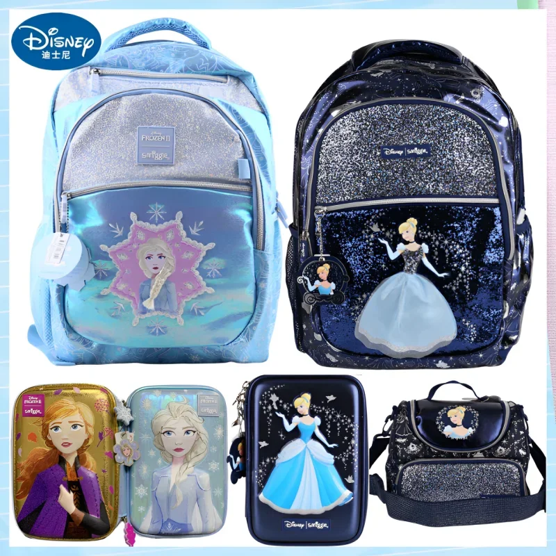 New Smiggle Princess Backpack Schoolbag Large-Capacity Student Backpacks With Lunch Box Pen Box Mochila Decompression