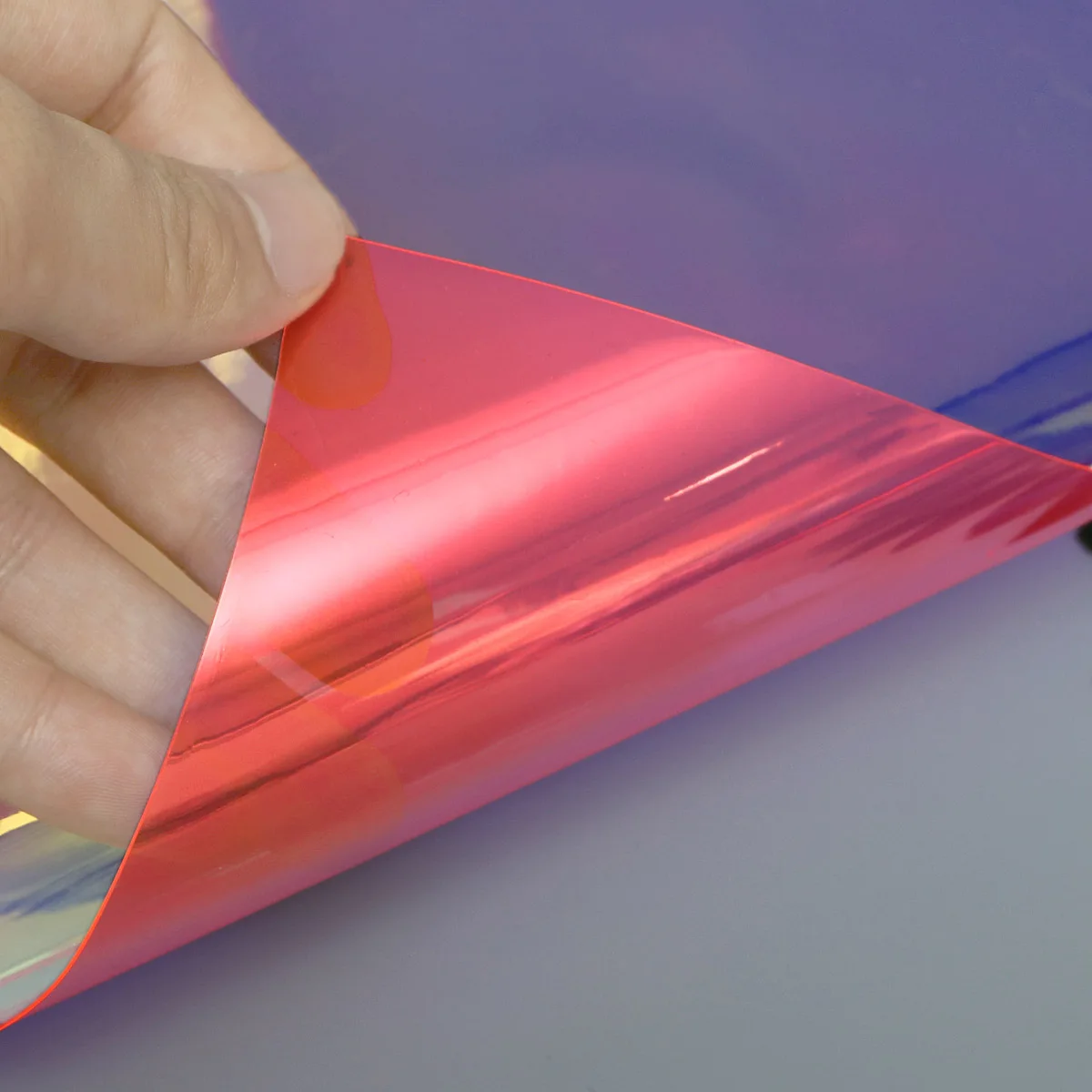 

Transparent Glitter PVC Fabric DIY Projects Pink Holographic Foil A4 Size Chrome Rainbow Film Luggage Clothing Material Storage