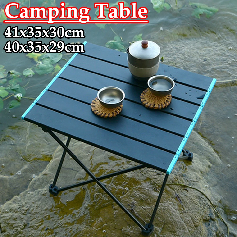 Camping Table Aluminum Alloy Portable Camp Table Lightweight Outdoor Table with Carry Bag for Outdoor Camping Beach Picnic