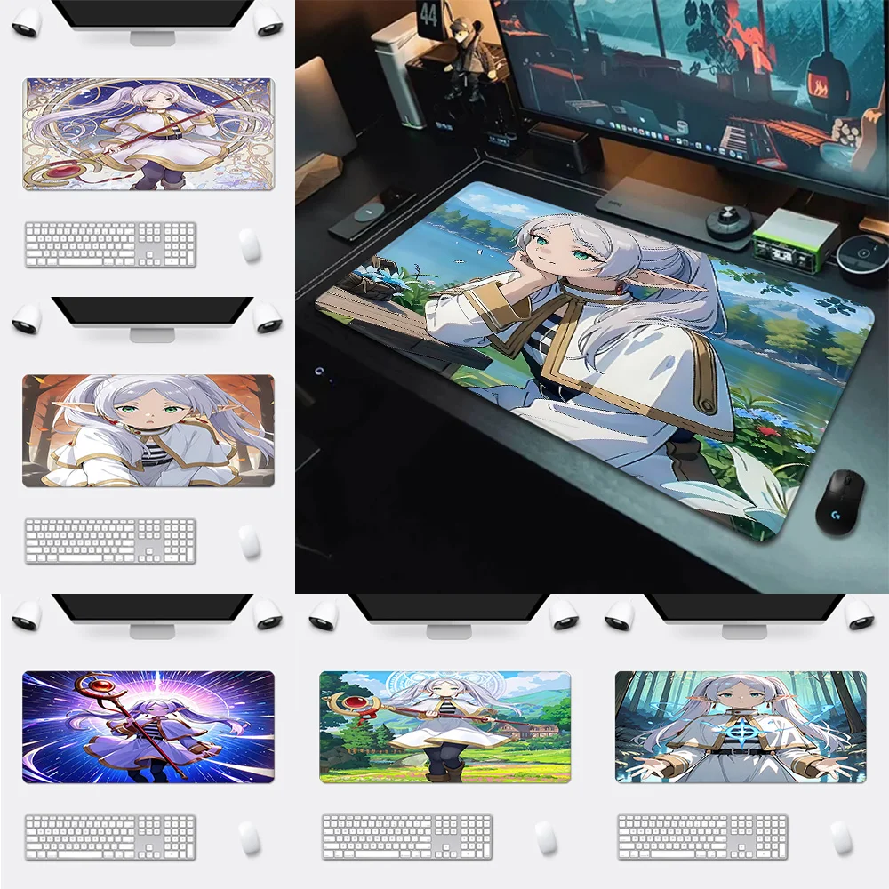 

Anime F-FrierenS Mousepad HD Printing Computer Gamers Locking Edge Non-slip Mouse Pad XXL90x40cm Keyboard PC Desk Pad