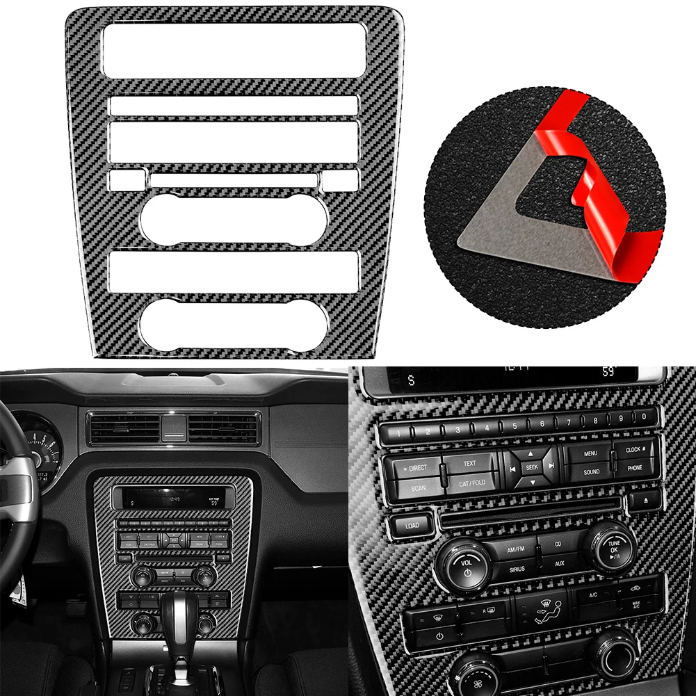 Transform the Cabin of Your For Ford For Mustang (2009 2014) with a High End Carbon Fiber Center Control CD Panel Accessory