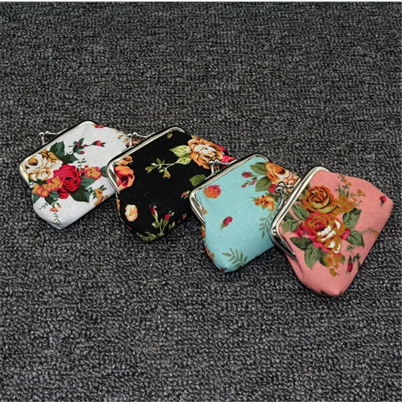 Naivety Hasp Coin Purse New Women Retro Small Wallet Lady Vintage Flower Clutch Bag Good Gift  Floral Bags Drop Shipping