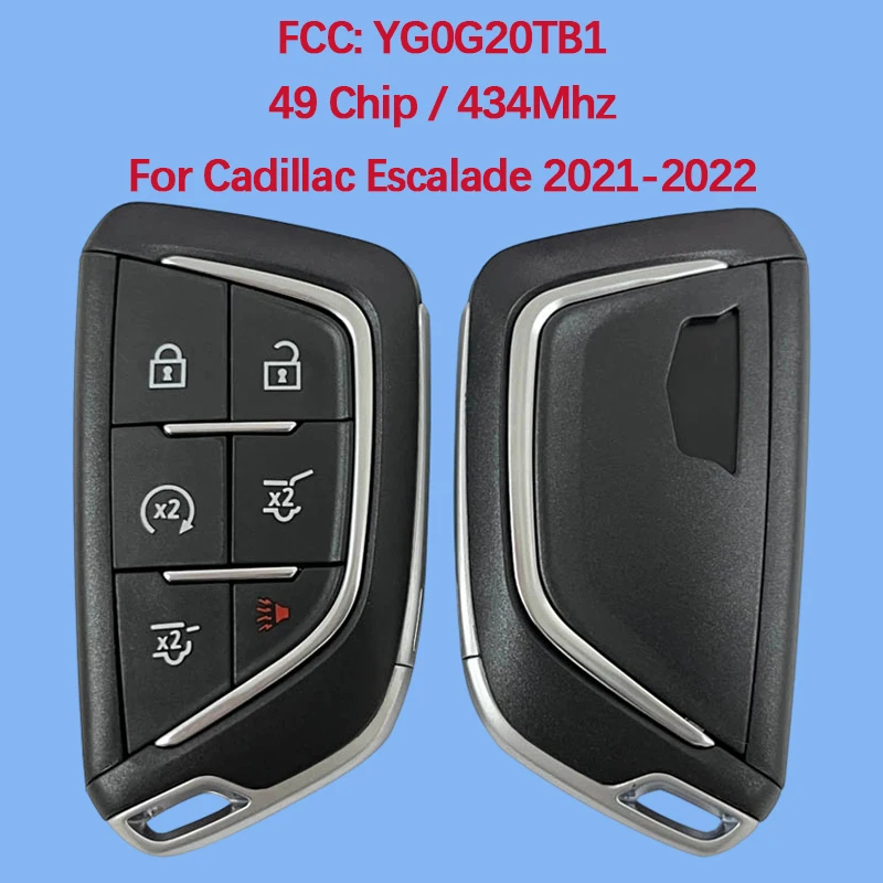 

Смарт-ключ CN030021, замена FCCID YG0G20TB1, 433 МГц, чип ID49, артикул 13538864, пульт дистанционного управления для Cadillac Escalade 2021-2022
