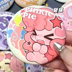 Pony Pauly Rainbow Pony Purple Joy Biki cute perimeter Smudge tinplate bottom laser craft brooch badge