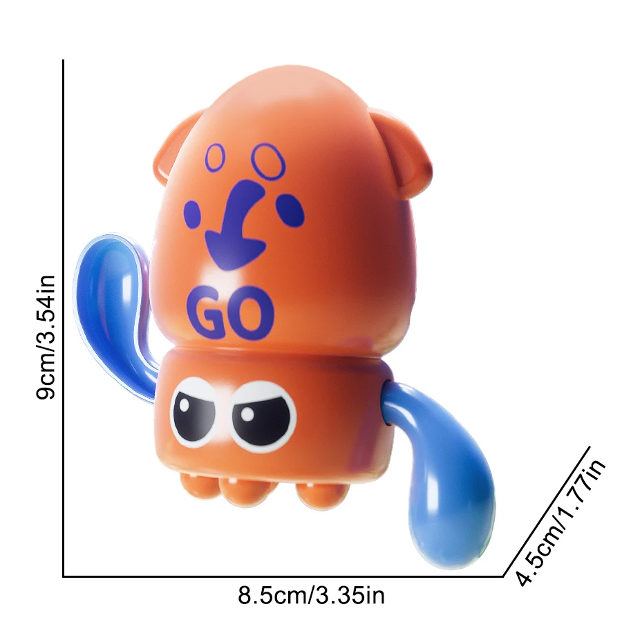 1-4Pack Bath Toys, Cute Swimming Octopus Bath Toys, Pool Floating Curled Edge Toys for Boys and Girls, Children's Bathtub Toys