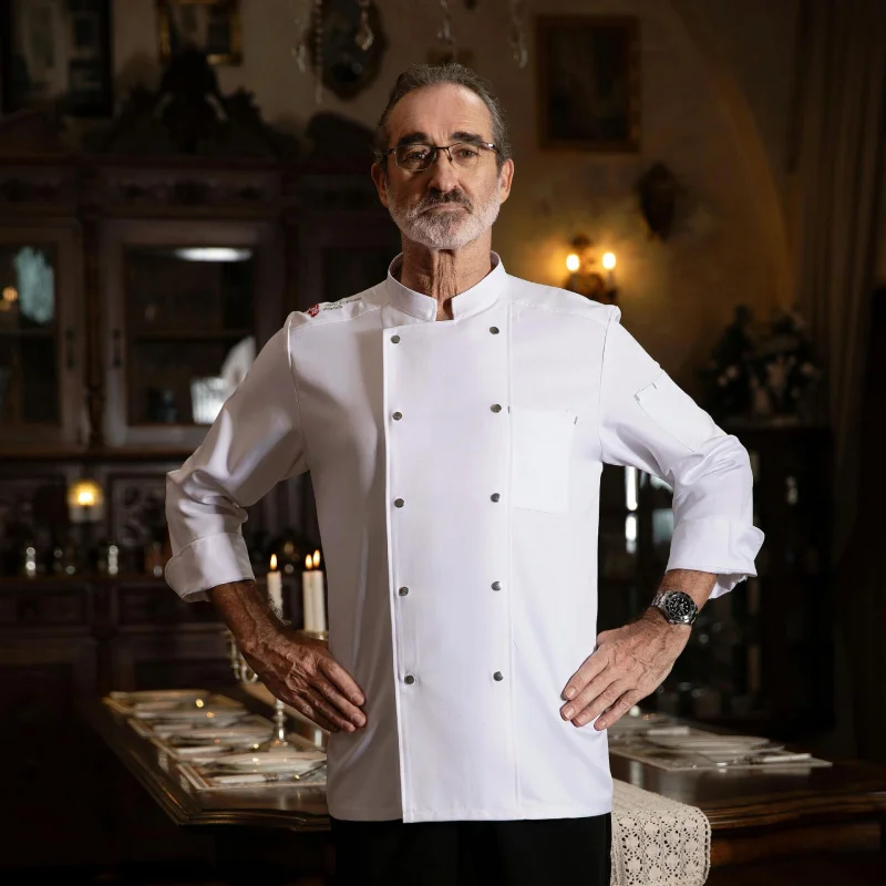 الشيف ملابس العمل طويلة الأكمام الخريف الشتاء مطعم المطبخ المطبخ الغربي المطبخ تقديم الطعام مقصف الخبز كعكة الخبز الملابس