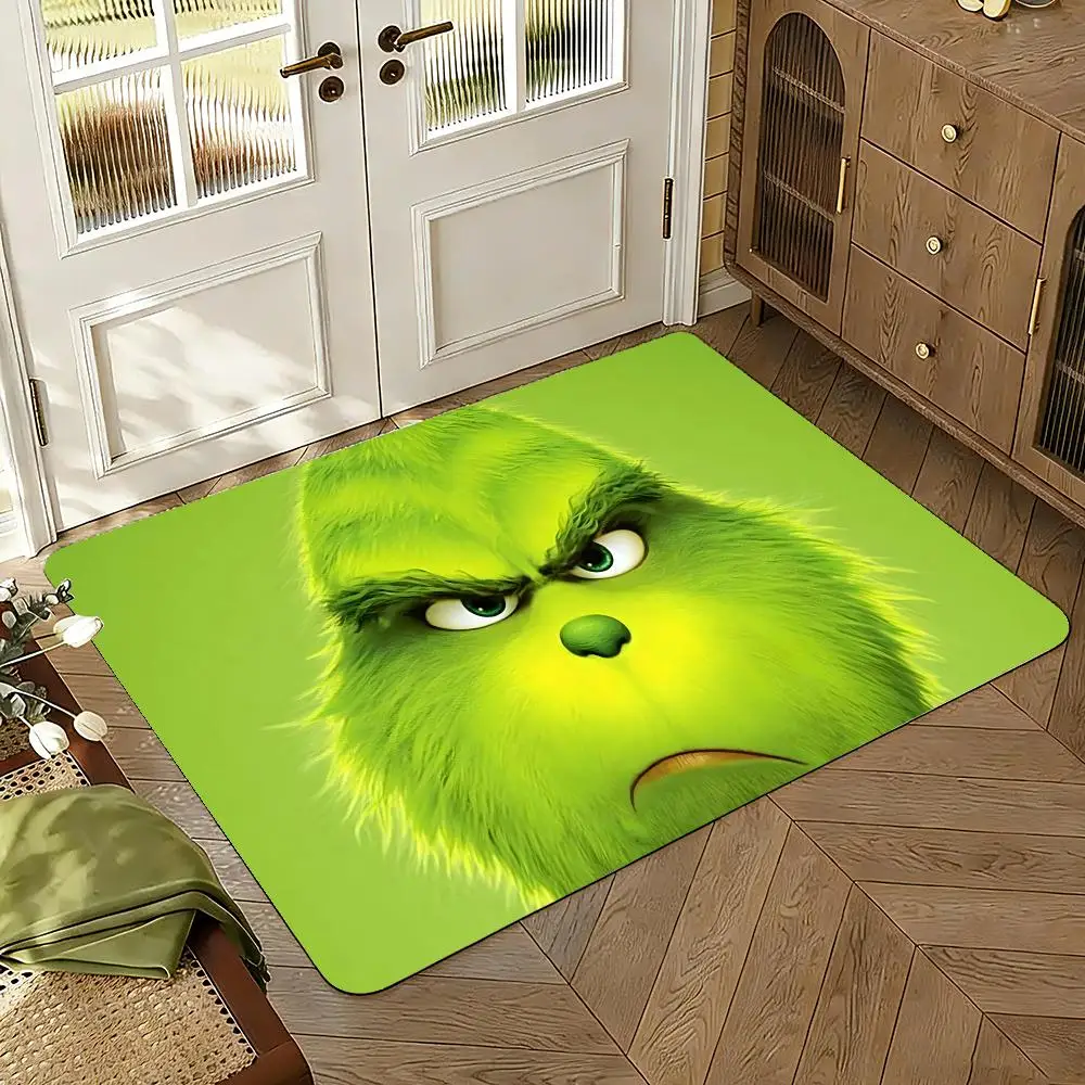 How The G-Grinch S-Stole Christmas Floor Mat Floor Mat Soft Flannel Non-Slip Door  Rug for Living Room