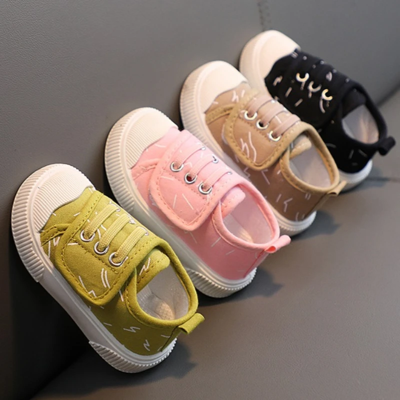 Girls Canvas Shoes2026 Summer New Korean Version Child Breathable Soft Shoes Fashion Anti Slip Campus Student Casual Walkingshoe