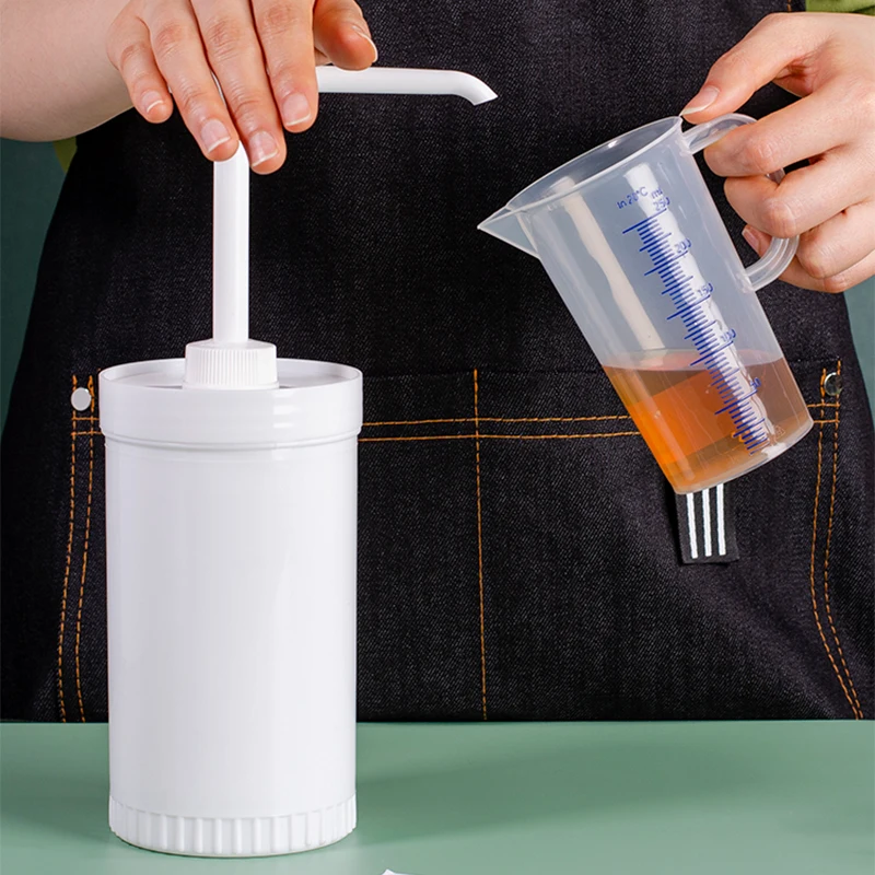 

10/15/20/30CC Liquid Dispenser Coffee Syrup Bee Drip Bottle With Hydraulic Pump And Nozzle Head Kitchen Honey Jar Container