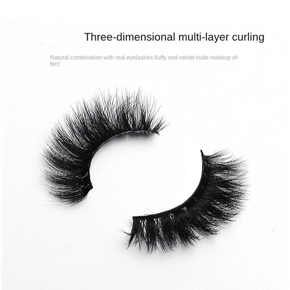 Faux cils en poils de vison pour filles, denses et doux, une paire de cils 3D complets, fournitures de maquillage, vente en gros