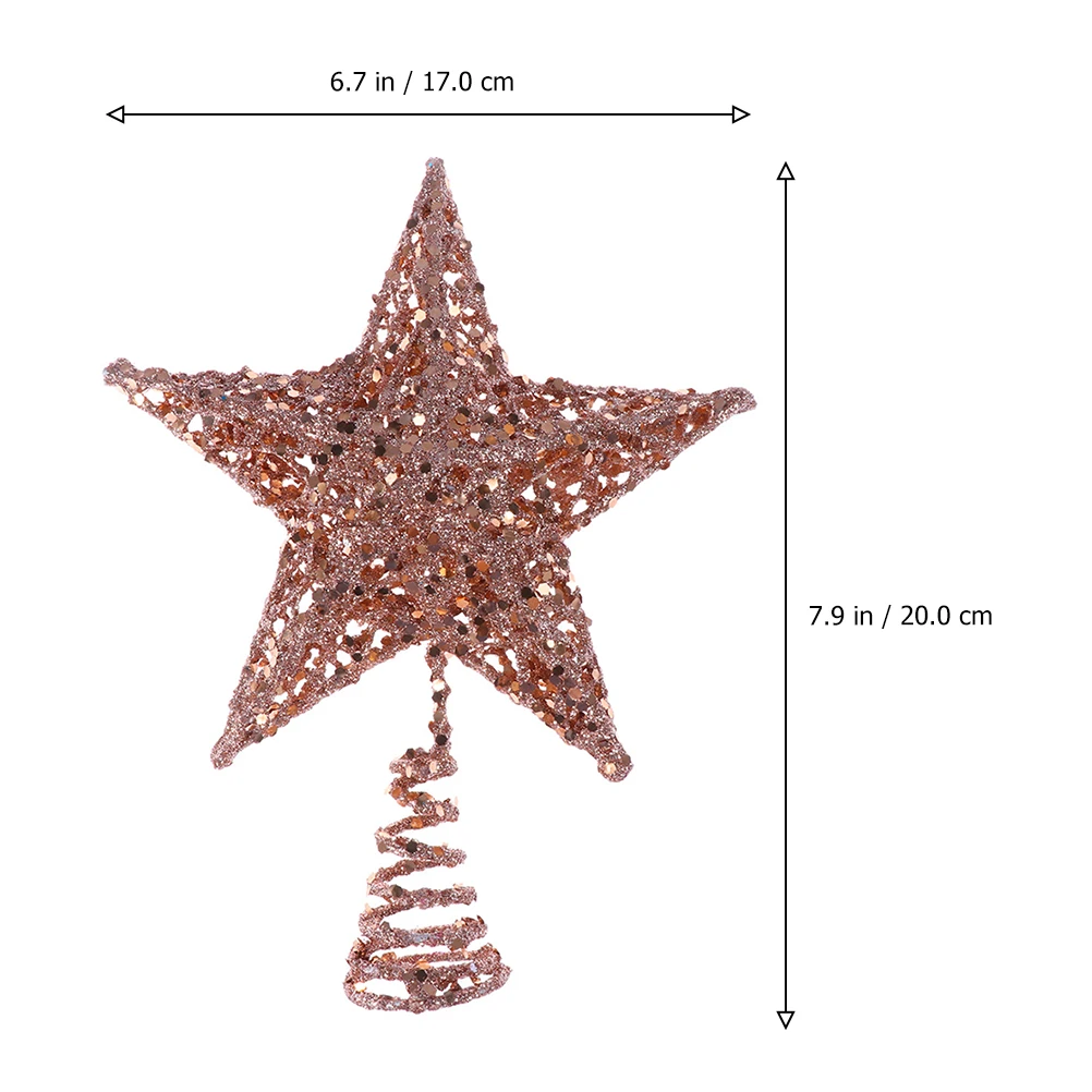 

1Pcs Christmas Tree Decorative Star Topper Iron Material Elegant Pendant Christmas Accessories Holiday Party Decor DIY Hanging