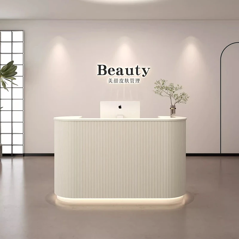 Outfit Shop Simple Reception Desks Nordic Cream Style Nail Salon Hostel Bar Counter Beauty Salon Furniture Ontvangstbalie FYRD