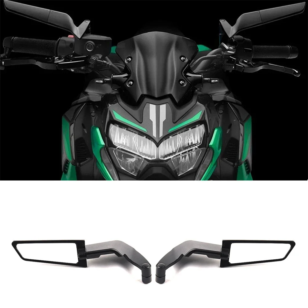 Motorcycle Rear View Mirrors Universal 360° Rotating Stealth Wind Wing Side Mirrors Wide Angle Rearview Mirror Motorcycle Decor