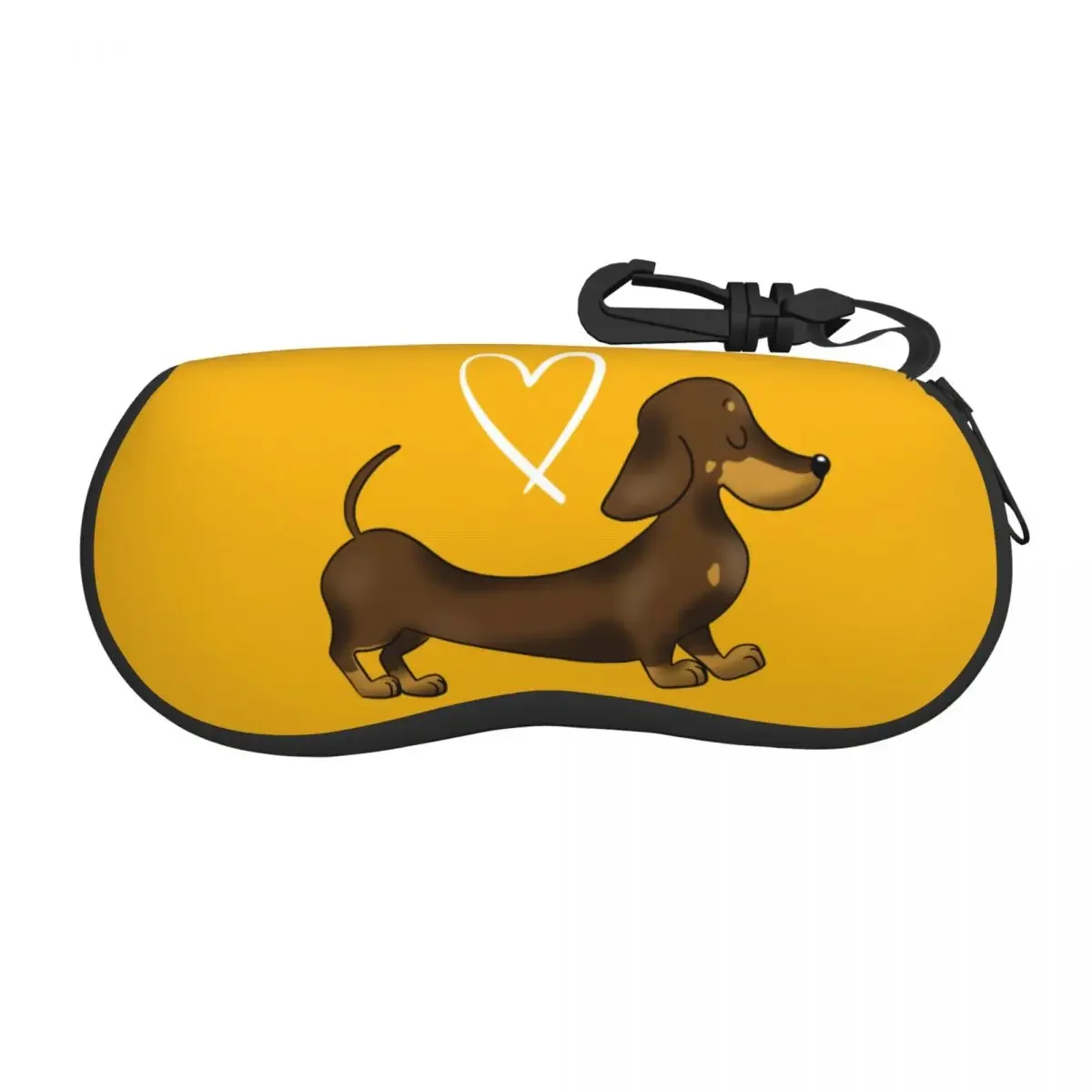 Dachshund Love Shell Eyeglasses Protector Cases Cool Sunglass Case Wiener Badger Sausage Dog Glasses Pouch