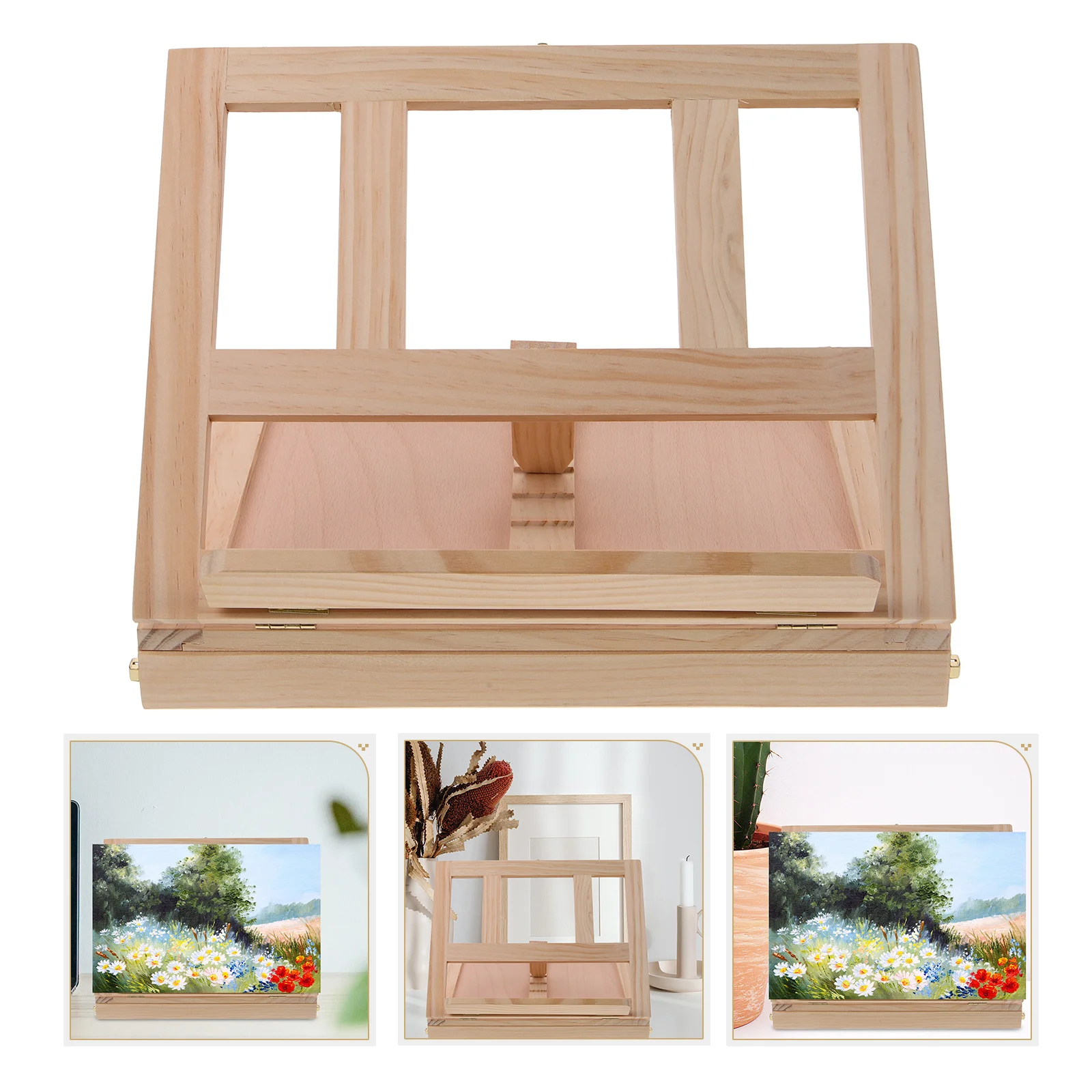 

Drawer Easel Lightweight Drawing Erasable Stand for Painting Tabletop Wooden Travel