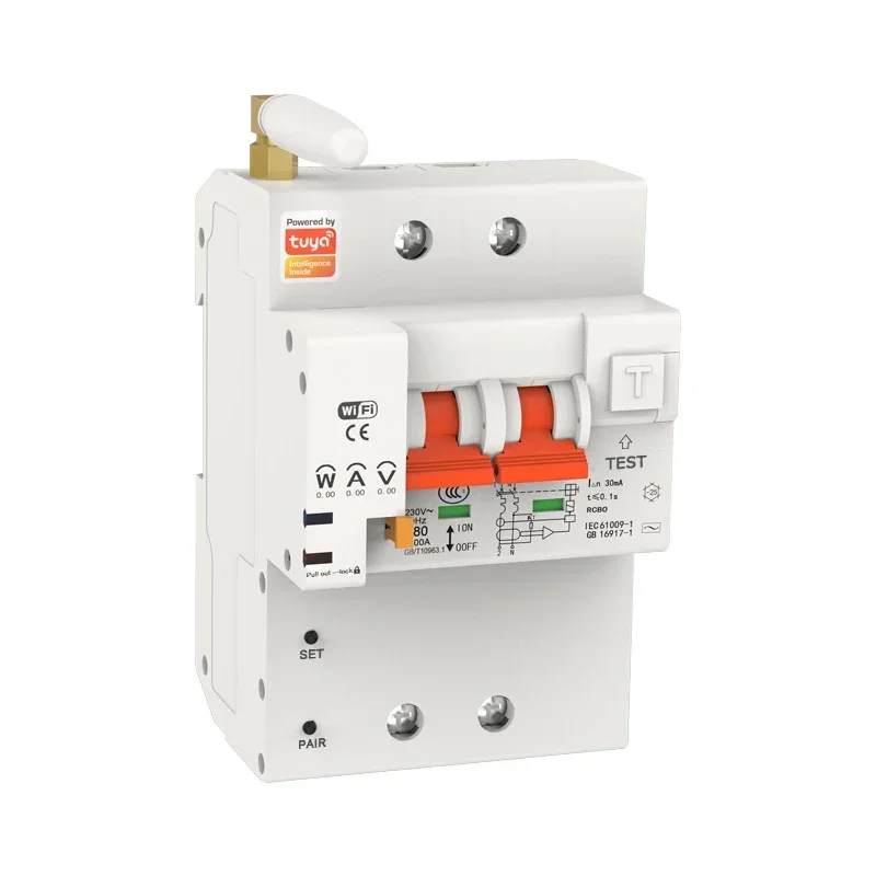 在庫あり Tuya 4P リモコン タイミングモニター 漏電保護 電流 Wifi スマートサーキットブレーカー