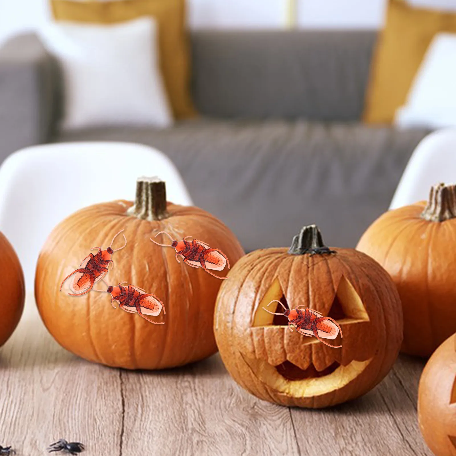 

50 шт. Декоративные игрушки-шутки, муляжи насекомых, реквизит для Хэллоуина, детские розыгрыши, искусственные украшения в виде насекомых