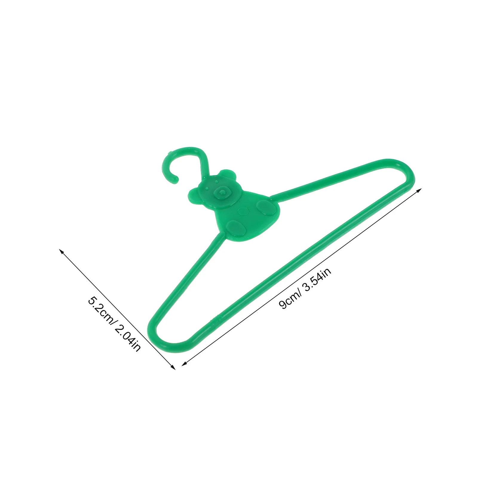 100 Stuks Miniatuur Kleerhangers Plastic Mini Garderobe Accessoires voor Jurk Rokken Jassen Kleding Organizer Houder 3.54x2.04