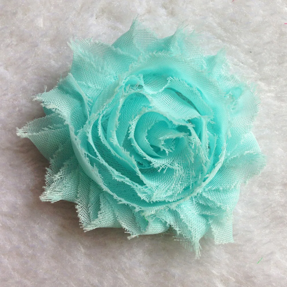 

30 Pcs Hair Accessories DIY Raw Edge Band Shabby Chiffon Flower Costume Headdress