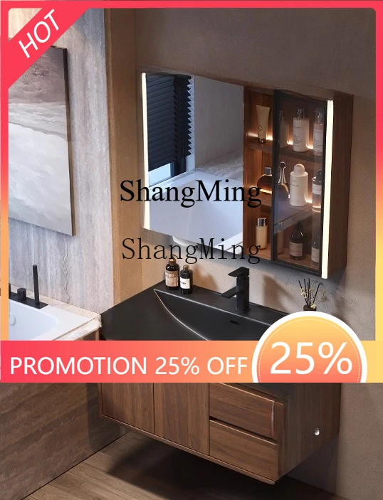 

FG красивая ванная комната черная встроенная раковина шкаф для ванной комнаты комбинированный туалетный шкаф умывальник умывальник