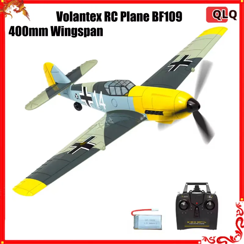 Volantex BF109 RC Plane 2.4G 4CH 400mm Wingspan One-key Aerobatic Remote Control Aircraft  RTF 761-11 EPP Foam RC Fighter