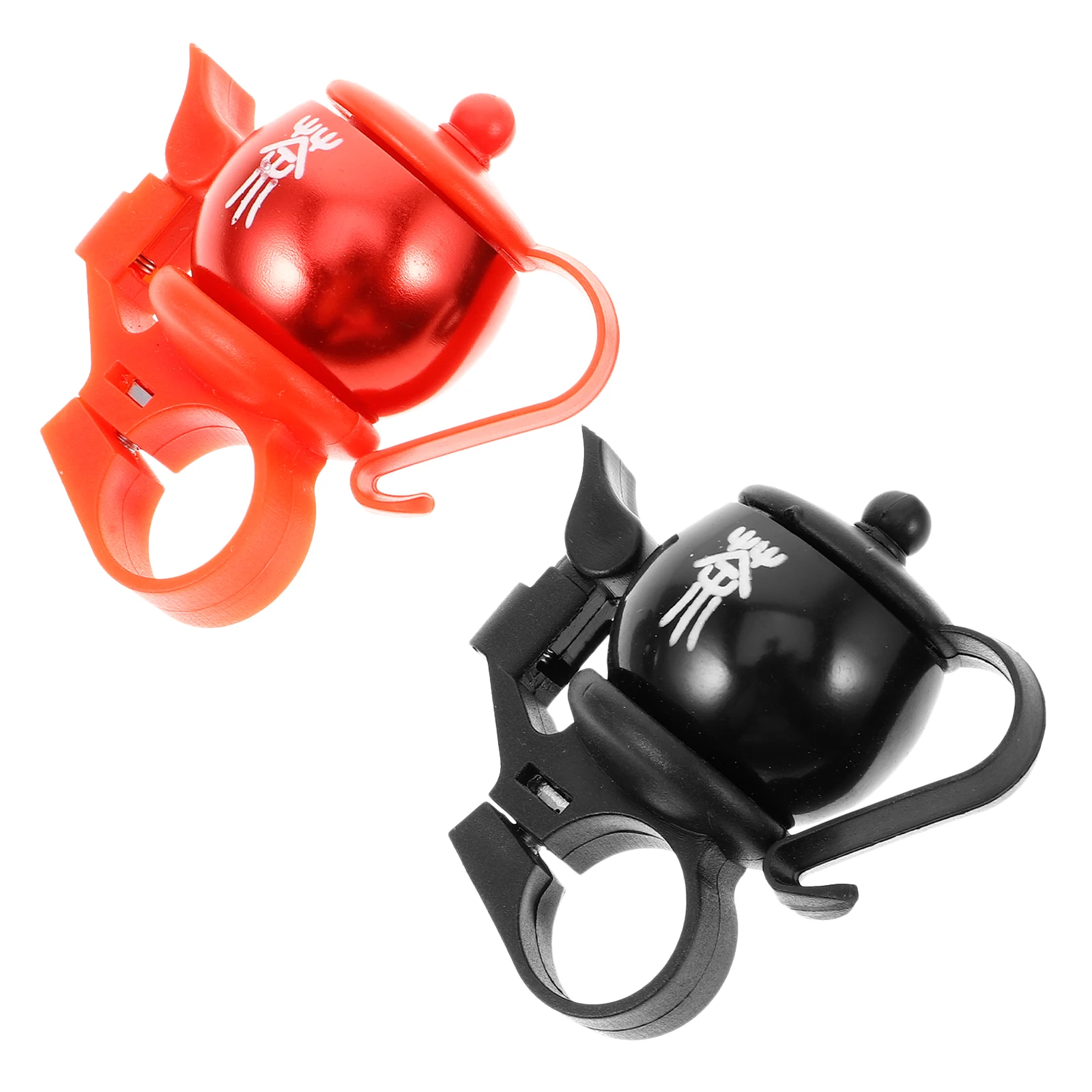 

2pcs Bicycle Bell Bike for Kids Girls Boys Adults Durable Aluminum Plastic Loud Sound Mini Teapot Shaped Screw Handlebar Fitted