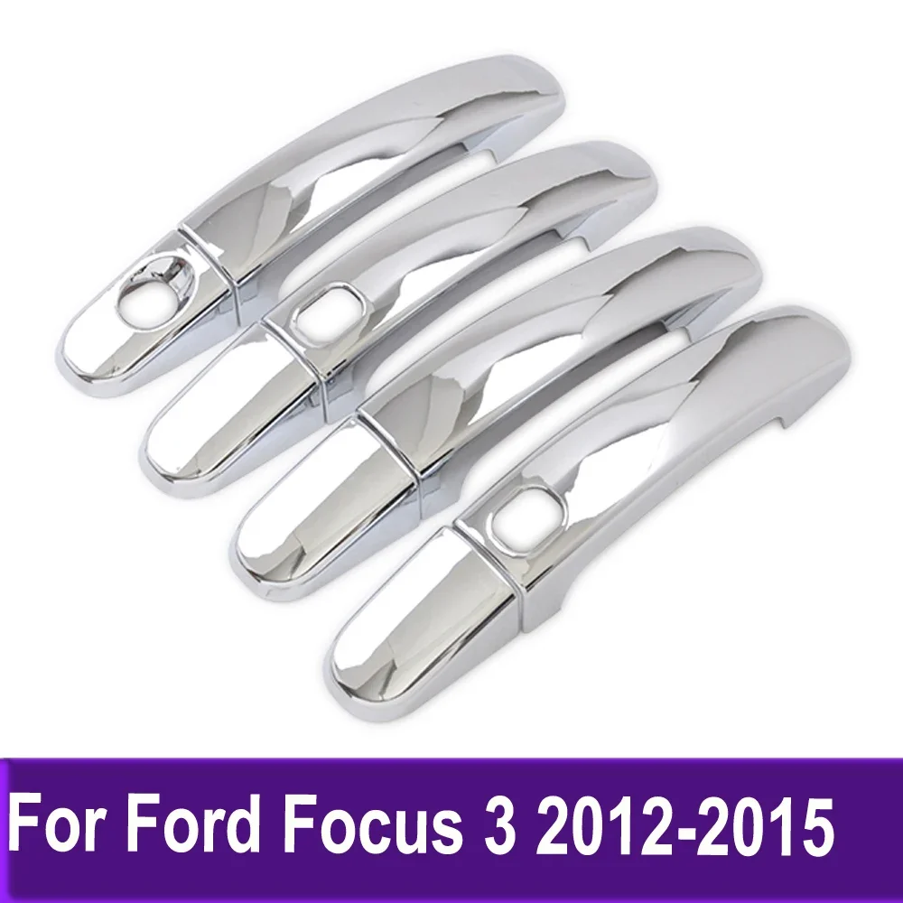 

Chrome Side Door Handle Cover Trim For Ford Focus 3 2012 2013 2014 2015 Decoration Styling Accessories Sticker