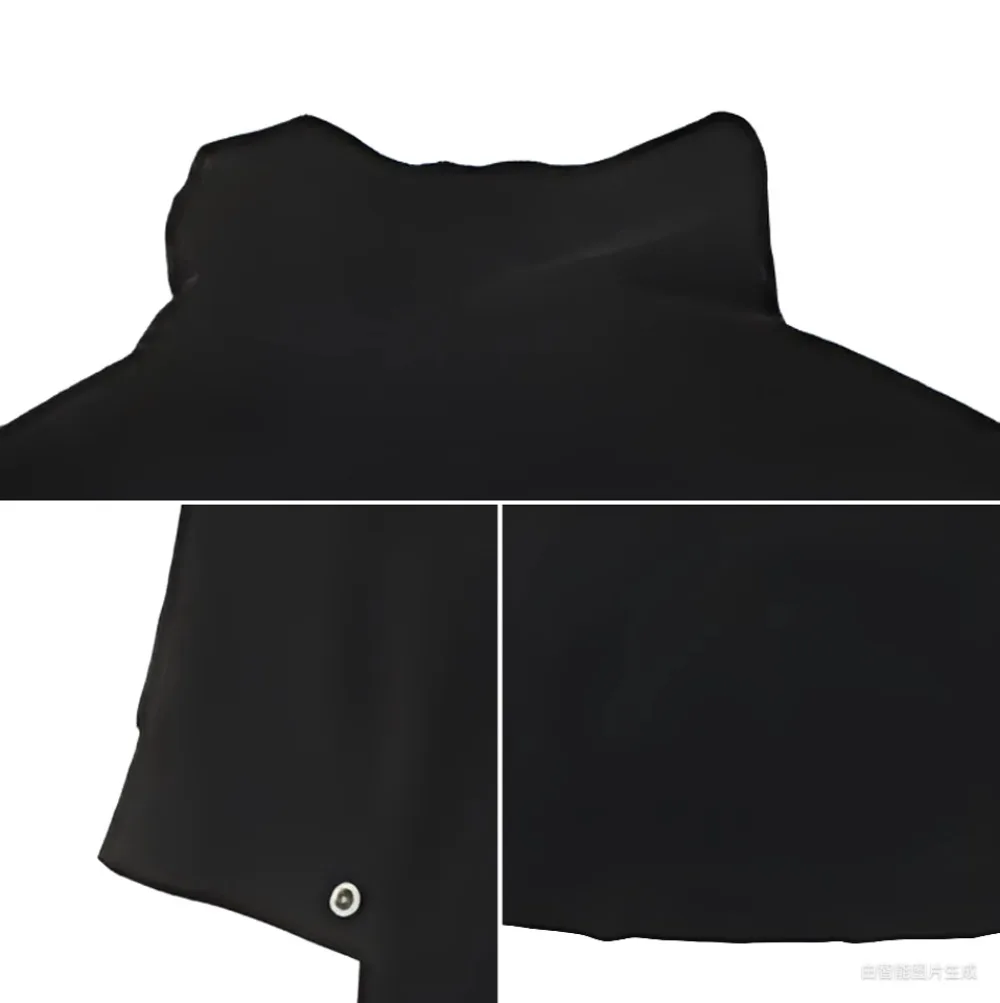 High Stree Dark Style Black Long Shirt Tops Men's Unisex Mid Length Shirt with Triacetate Drape Men Clothing Mens Shirts