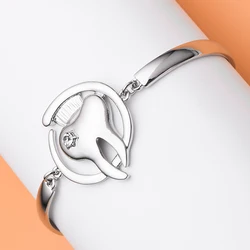 Catuni Teeth Brush Bangle Medicine Dental Jewelry Inlaid Crystal Women Creative Bracelet for Doctor Medico Dentist Nurse