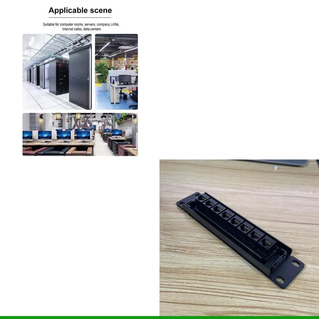 U55C Ethernet Patch Panel CAT5e 8 Port RJ45 Wall & Rack Mount Keystone Module