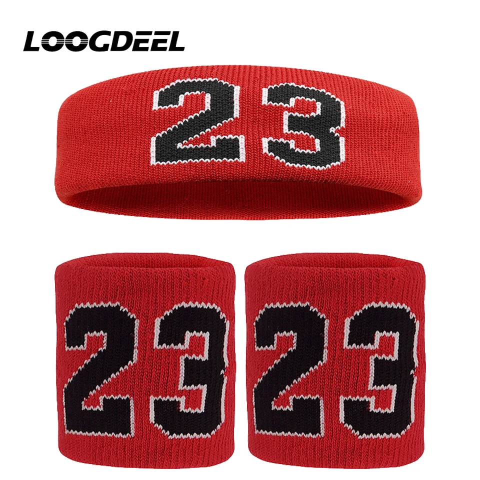 Loogdeel 1Set Sweat Band Headband Wristbands for Men Head Wrist Sweatband Set Ideal for Sports Athletics Football Basketball