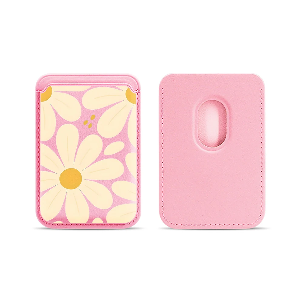 Blumen-Leder-Kartenetui Handyhülle Kartenhalter für Magnetische Hülle Geeignet für alle iPhones mit Magsafe-Kartenfunktion Rückseitentasche – Detail 16