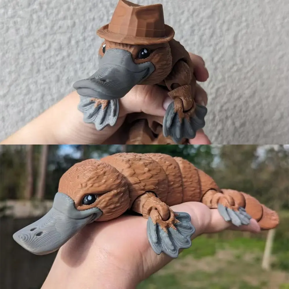 Creative Resin 3D Printed Platypus Multi-joint Model Ornament Platypus Toys Animal Doll Toy Gift