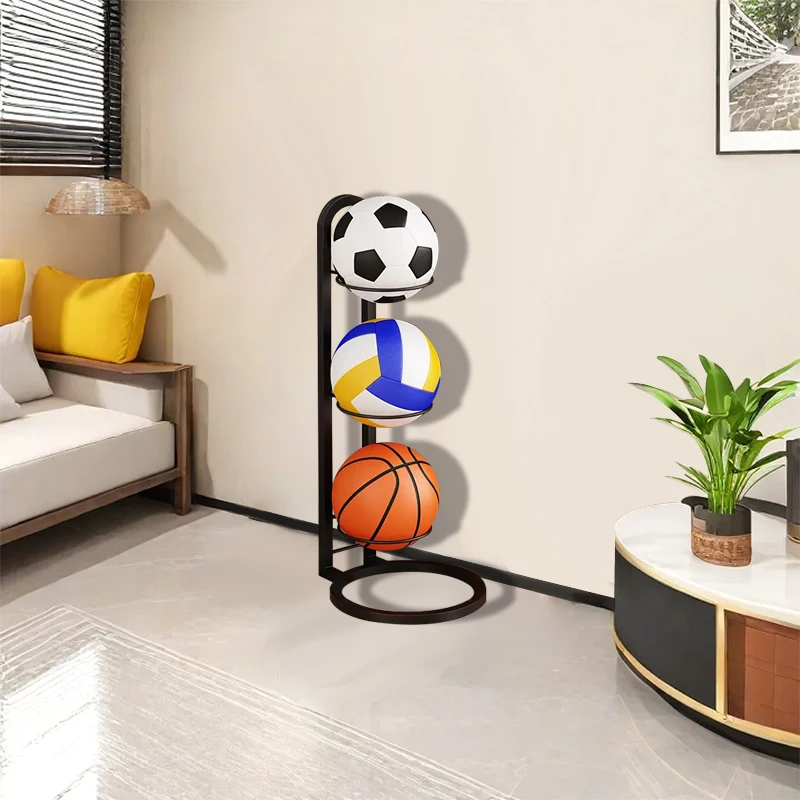

3-Layer White/Black Organizer Basketball, Ball, Volleyball Stand