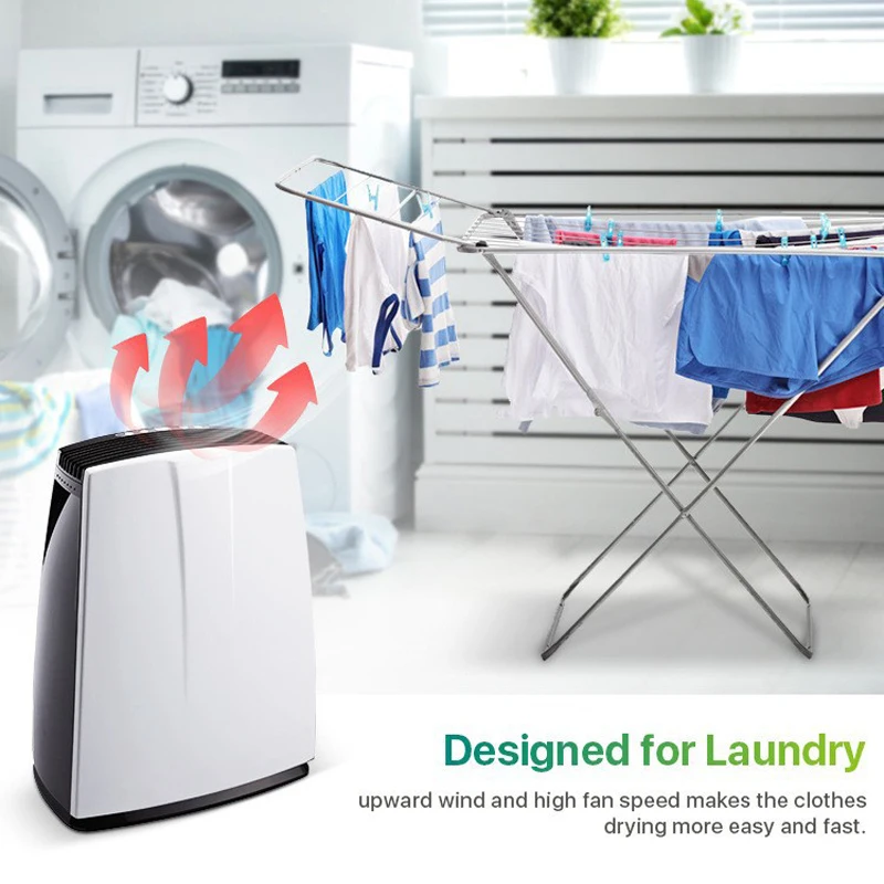 

Бытовой осушитель воздуха 50-60 л/24 ч с баком для воды 7,2 л, на хладагенте R290, очиститель воздуха, круглосуточная осушка для гостиных и кабинетов