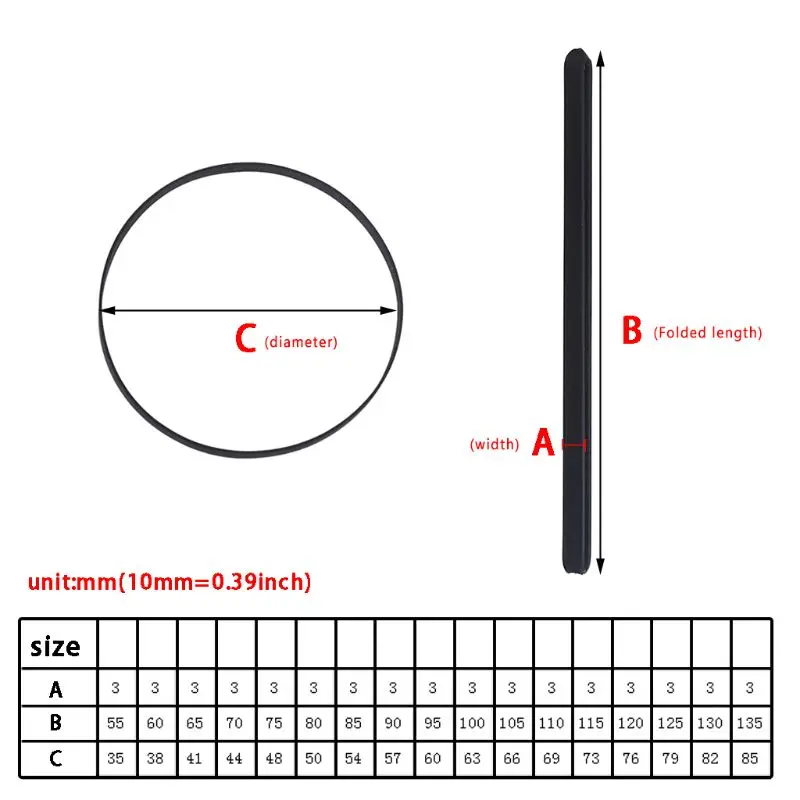 3mm Wide Flat Drive Belt Turntable Rubber Belt Replacement Turntable Belt for Turntable LP Vinyl Record Player Phono Driven Belt