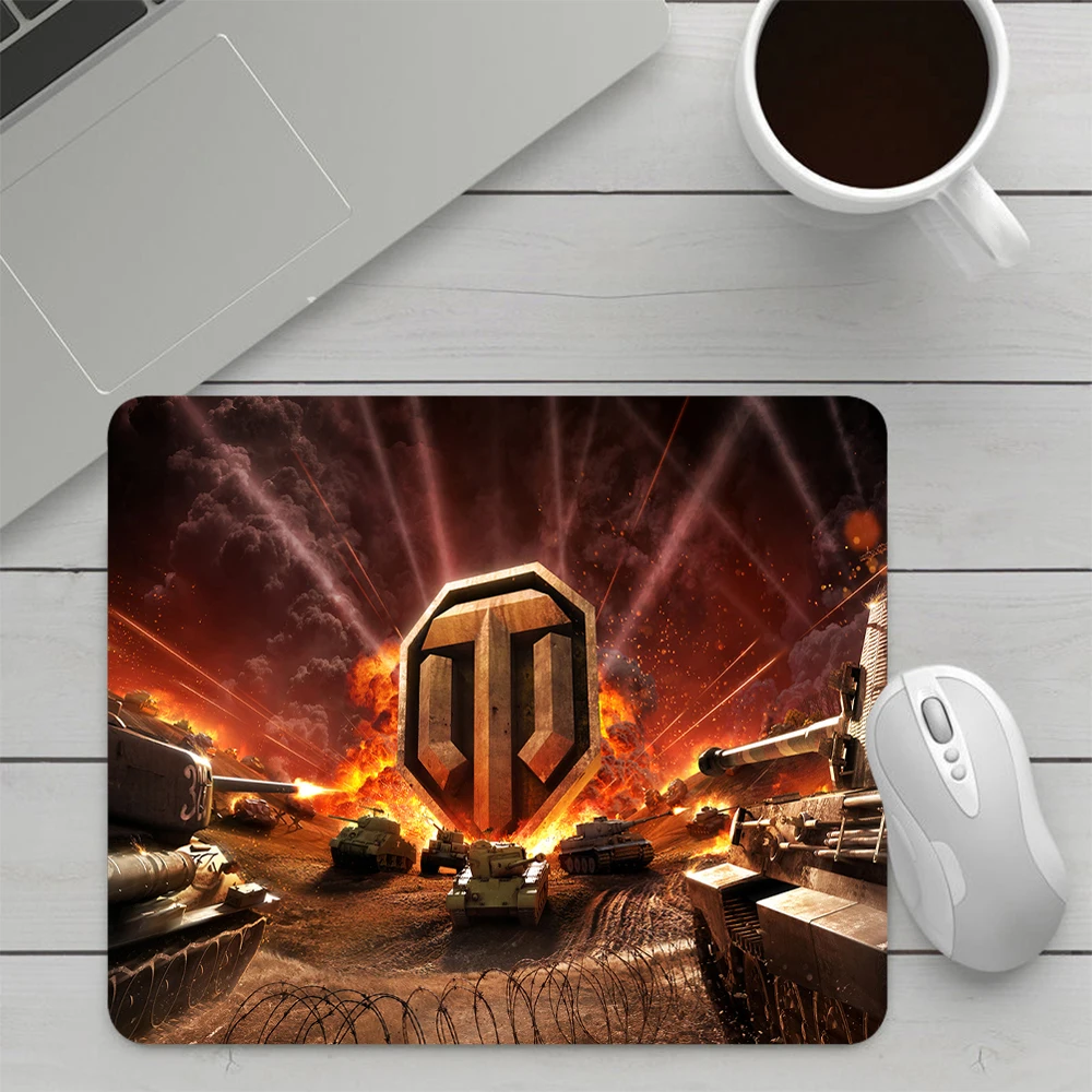 World of Tanks Small Gaming Mouse Pad Computer Mousepad PC Gamer Mouse Mat Laptop Office Mausepad Silicone Keyboard Mat Desk Pad