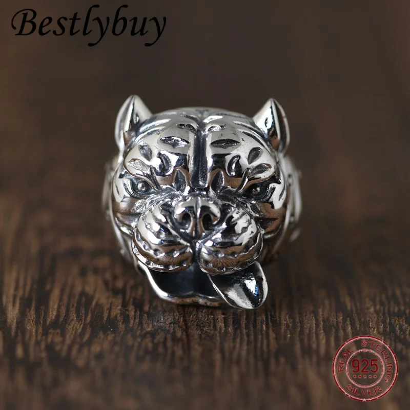 

Original 925 Silver Retro Domineering Teddy Dog Ring Men's Fashion Punk Rock Trend Jewelry