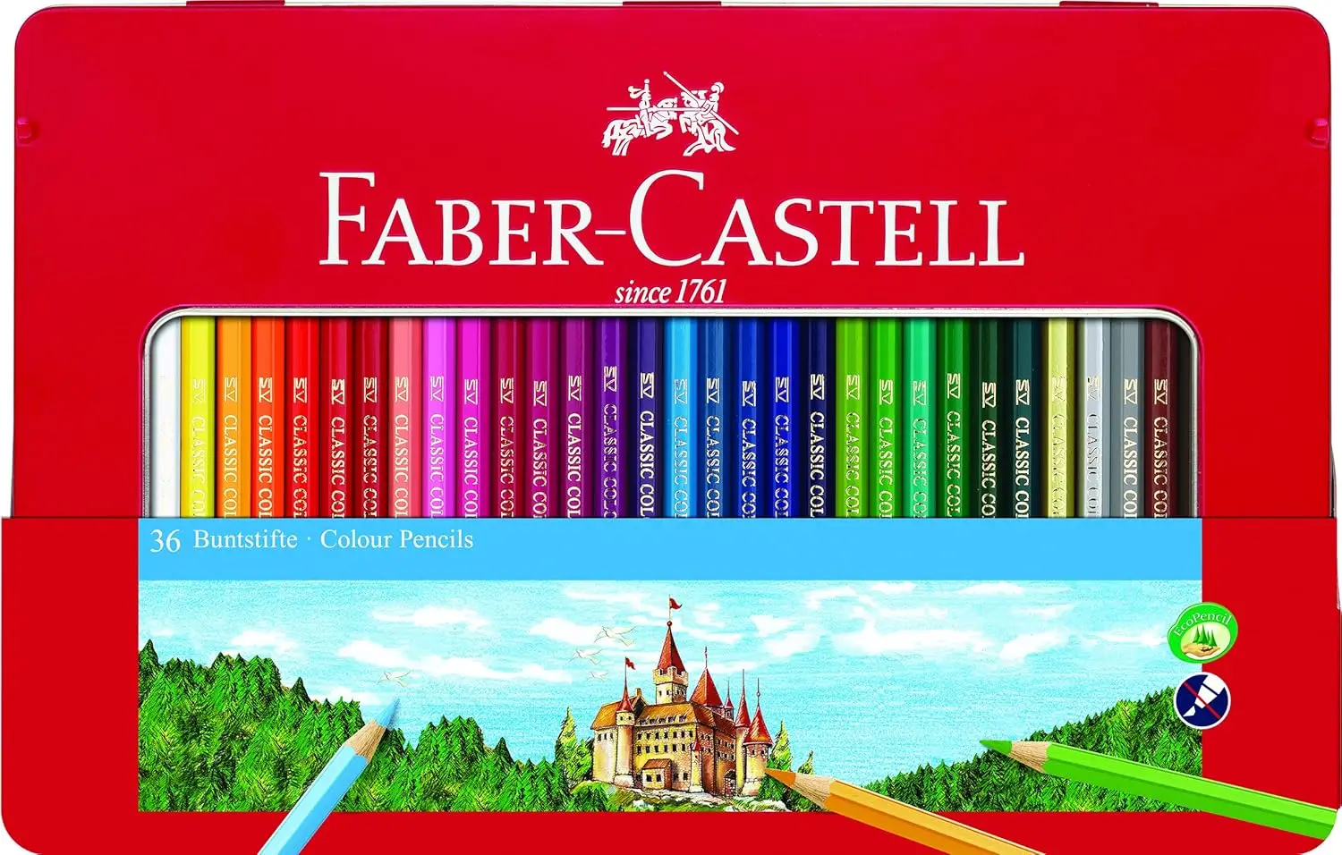 

Classic Colored Pencils Tin Set, 36 Vibrant Colors in Sturdy Metal Case - Premium Art Supplies for Kids